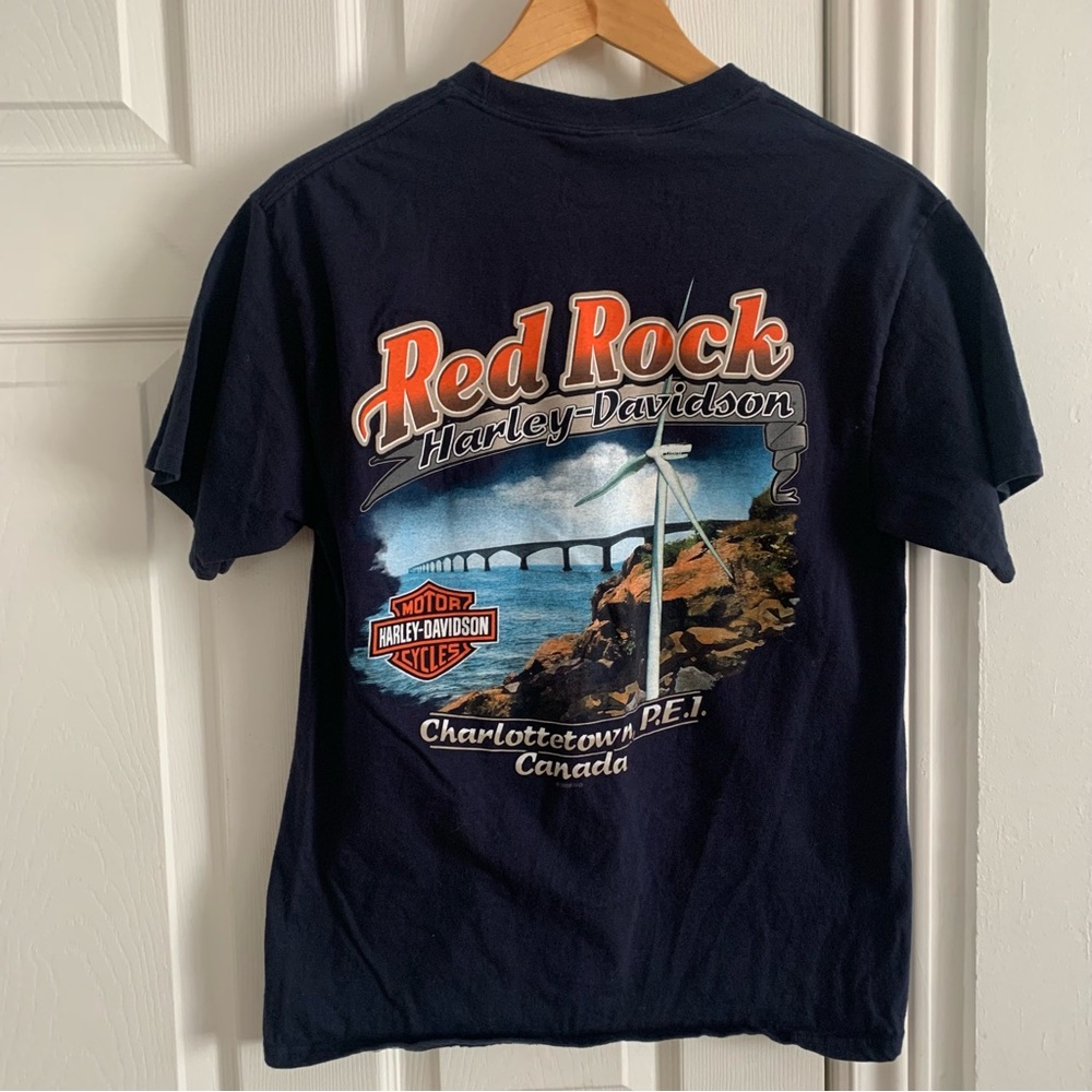 Harley Davidson Red Rock Graphic Print T-Shirt - Picture 6 of 8